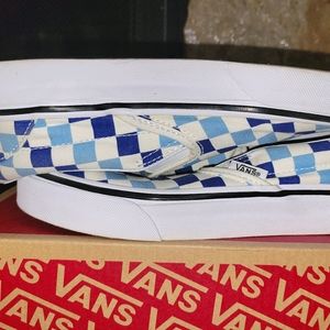 VANS Classic Slip-On Checkerboard Blue Topaz